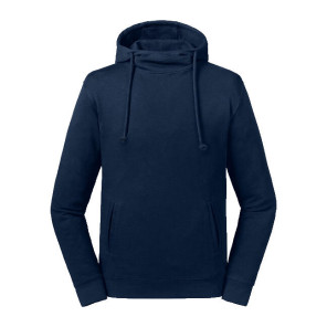 Russell Pure Organic Pure Organic High Collar Hooded Sweat - Navy Blue - L