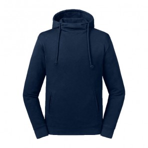 Russell Pure Organic Pure Organic High Collar Hooded Sweat - French Navy - L