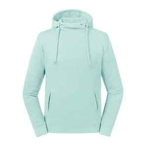 Russell Pure Organic Pure Organic High Collar Hooded Sweat - Light Blue - M