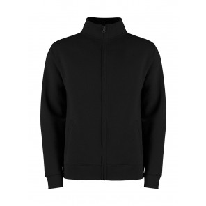 Kustom Kit Regular Fit Zipped Sweatshirt - Black - S
