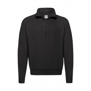Fruit of the Loom Classic Zip Neck Sweat - Black - 2XL