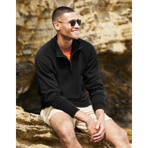 Fruit of the Loom Klassischer Sweatshirt mit Reißverschlusskragen
