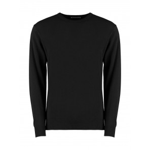 Kustom Kit Regular Fit Arundel Crew Neck Sweater - Black - XS