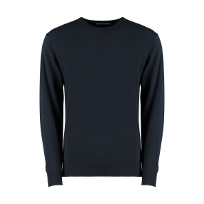 Kustom Kit Regular Fit Arundel Crew Neck Sweater - Navy Blue - M