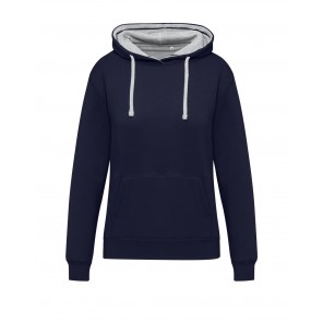 SG Originals Originals Contrast Hooded Sweat Women - Navy/Light Oxford - L