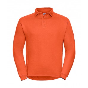Russell Heavy Duty Collar Sweatshirt - Orange - XL