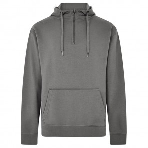 Kustom Kit Regular Fit 1/4 Zip Hoodie - Dark Grey - XS