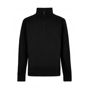 Kustom Kit 1/4 Zip Pique Sweatshirt - Black - S