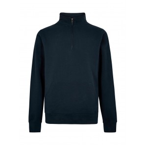 Kustom Kit 1/4 Zip Pique Sweatshirt - Navy - L