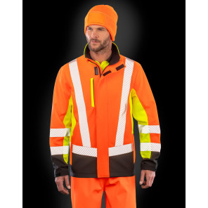 Result Genuine Recycled Recycled 3-Layer Printable 3-Tone Safety Softshell