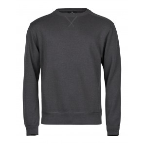 Tee Jays Ribbed Interlock Crew Neck - Dark Grey - XL