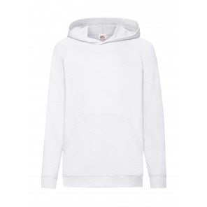 Fruit of the Loom Kids' Lightweight Hooded Sweat - White - 152(12-13)
