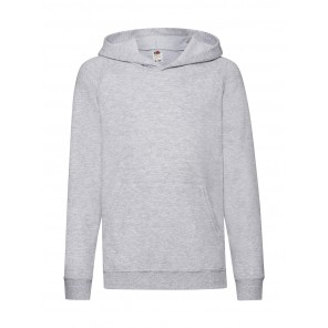 Fruit of the Loom Kids' Lightweight Hooded Sweat - Heather Grey - 152(12-13)