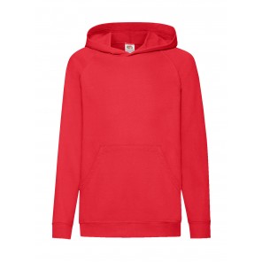 Fruit of the Loom Kids' Lightweight Hooded Sweat - Red - 152(12-13)