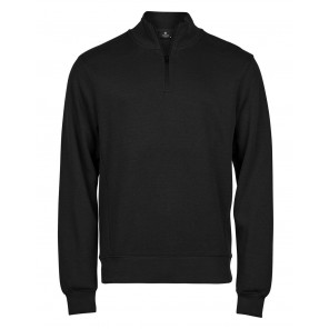 Tee Jays Ribbed Interlock Half Zip - Black - M