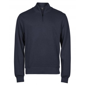 Tee Jays Ribbed Interlock Half Zip - Navy - S