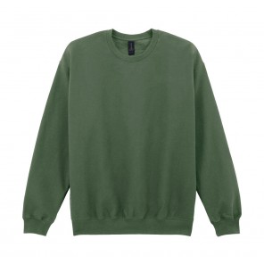 Gildan Softstyle Midweight Fleece Adult Crewneck - Military Green - 4XL