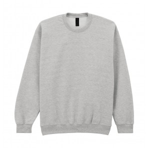 Gildan Softstyle Midweight Fleece Adult Crewneck - Ash Grey - 4XL