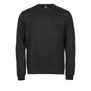 Tee Jays Athletic Crew Neck Sweat - Black - M