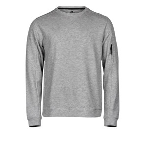Tee Jays Athletic Crew Neck Sweat - Dark Grey - M