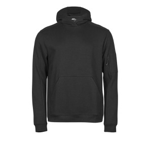Tee Jays Athletic Hooded Sweat - Black - XS