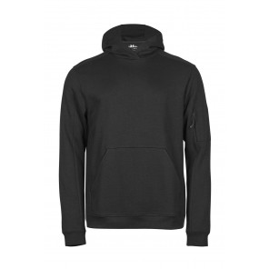 Tee Jays Athletic Hooded Sweat - Black - XS