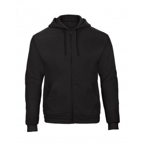 B&C ID.205 50/50 Hooded Full Zip Sweat Unisex - Black - M