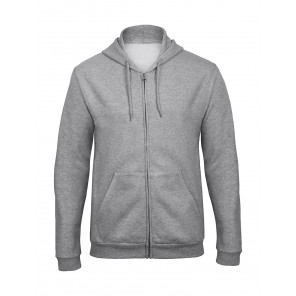 B&C ID.205 50/50 Hooded Full Zip Sweat Unisex - Heather Grey - 2XL