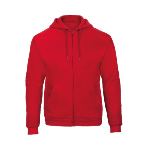 B&C ID.205 50/50 Hooded Full Zip Sweat Unisex - Red - XL