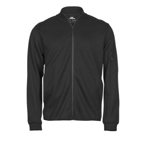 Tee Jays Athletic Full Zip Sweat - Black - M