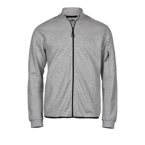 Tee Jays Athletic Full Zip Sweat - Dark Grey - M