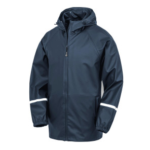 Result Genuine Recycled Prism Pu Waterproof Jacket - Navy Blue - 4XL