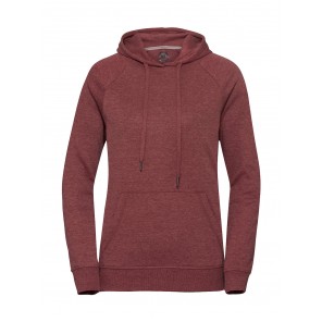Russell Ladies' HD Hooded Sweat - Maroon Marl - XL