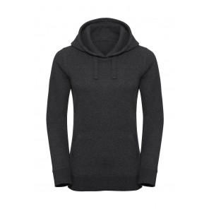 Russell Ladies' Authentic Melange Hooded Sweat - Charcoal Melange - XL