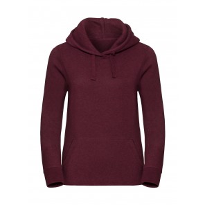 Russell Ladies' Authentic Melange Hooded Sweat - Burgundy Melange - XL