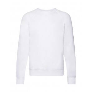Fruit of the Loom Lightweight Raglan Sweat - White - 2XL