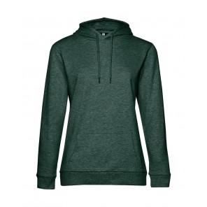 B&C #Hoodie /women French Terry - Heather Dark Green - XS