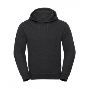 Russell Men's Authentic Melange Hooded Sweat - Charcoal Melange - XS