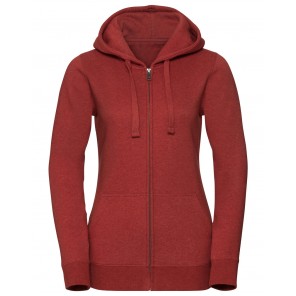Russell Ladies' Authentic Melange Zipped Hood Sweat