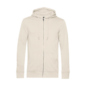 B&C Organic Inspire Zipped Hood-Off White-XS