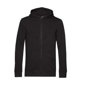 B&C Organic Inspire Zipped Hood - Black - XS