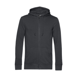 B&C Organic Inspire Zipped Hood - Dark Grey - S