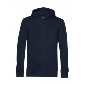 B&C Organic Inspire Zipped Hood - Navy Blue - S