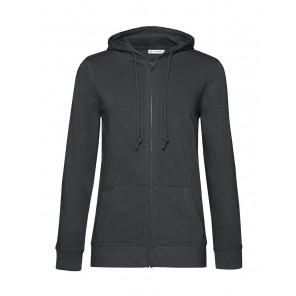 B&C Organic Inspire Zipped Hood /women - Asphalt - 2XL