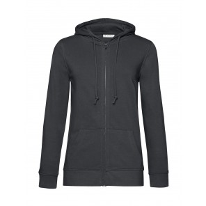 B&C Organic Inspire Zipped Hood /women - Asphalt - 2XL