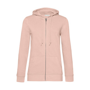 B&C Organic Inspire Zipped Hood /women - Pink - S