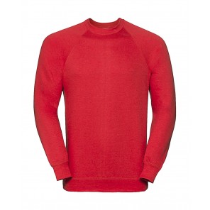Russell Classic Raglan Sweatshirt - Bright Red - S