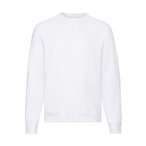 Fruit of the Loom Classic Raglan Sweat - White - L
