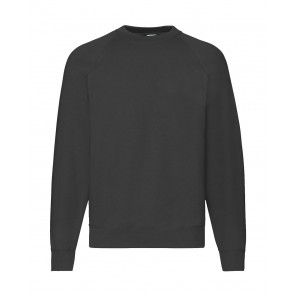 Fruit of the Loom Classic Raglan Sweat - Black - L