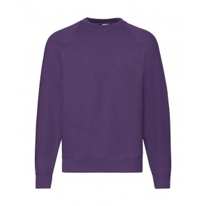 Fruit of the Loom Classic Raglan Sweat - Purple - S